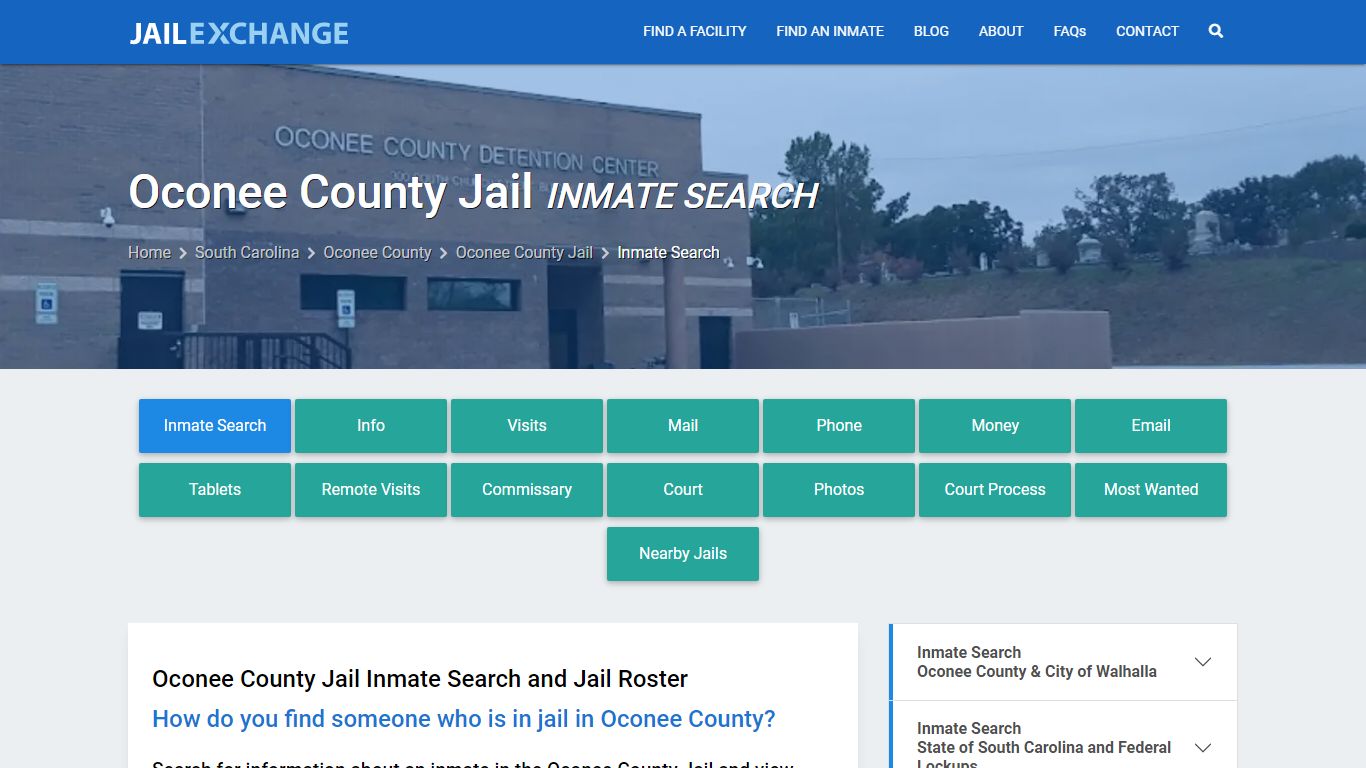 Inmate Search: Roster & Mugshots - Oconee County Jail, SC