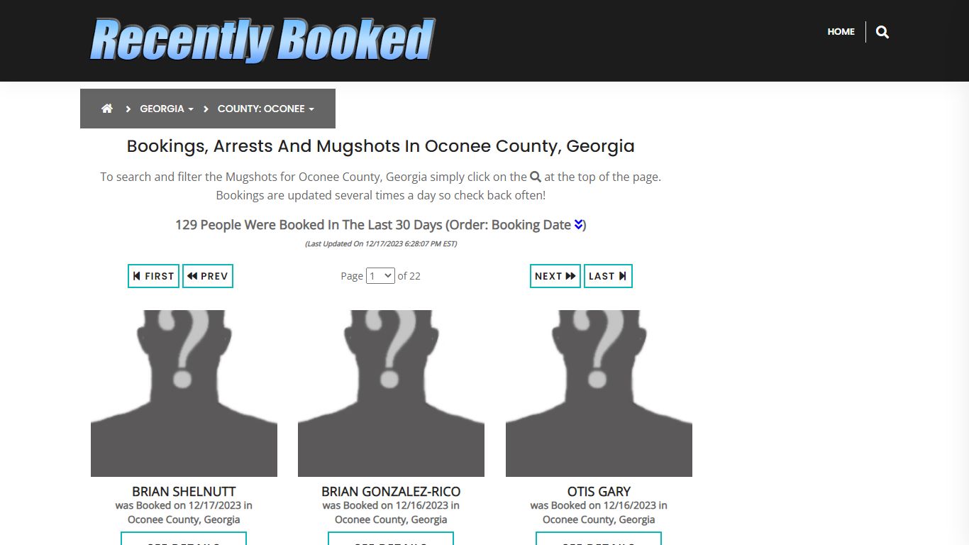 Recent bookings, Arrests, Mugshots in Oconee County, Georgia